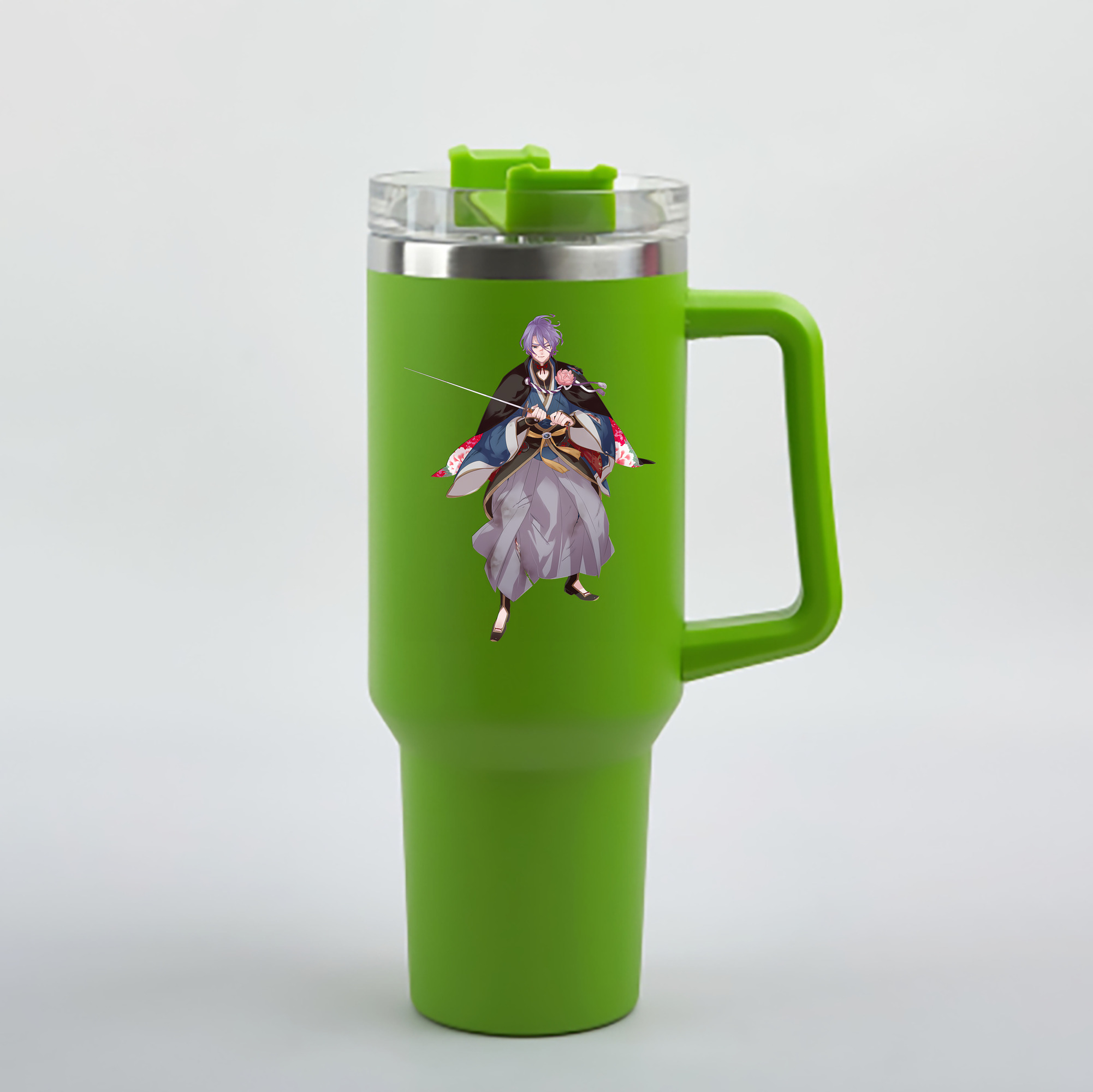 （画像用） 刀剣乱舞 Touken Ranbu 1200mL車用タンブラー - クリスタルステッカー（プラスチックストロー付き）